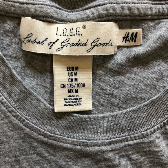 H&M label of graded goods USA t-shirt - Picture 2 of 2